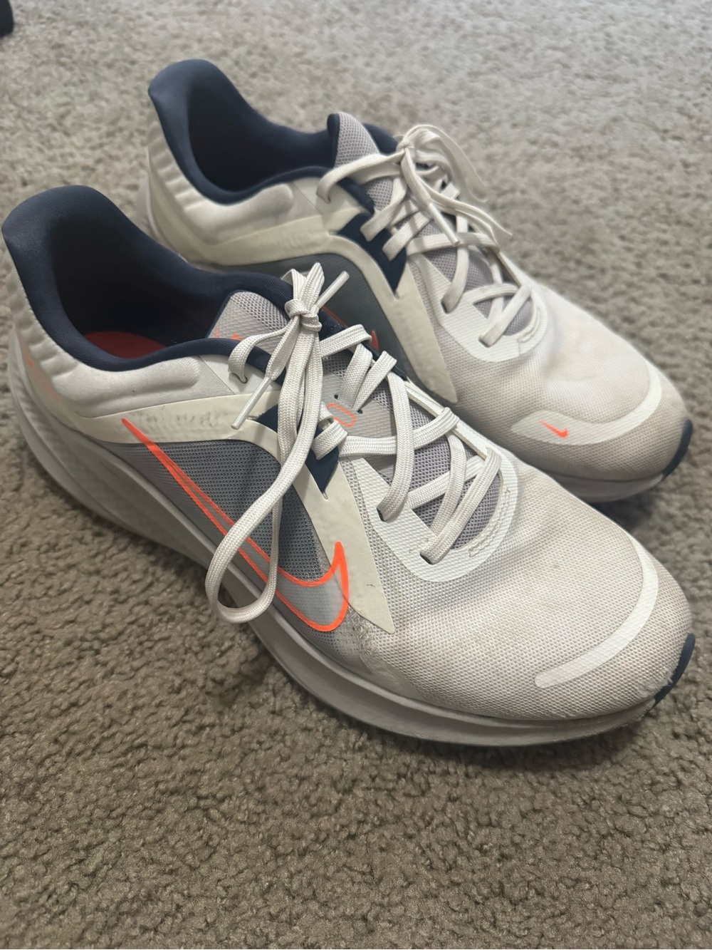 Nike Men Quest 5 Sail Total Orange Blue DD0204-103 Shoes Sneakers